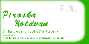 piroska moldvan business card